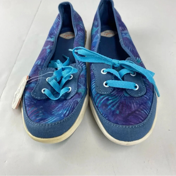 Cushe Womens 6 Hoffman Collection Ropewalk Blue Blue Watercolor Flats - Picture 4 of 6